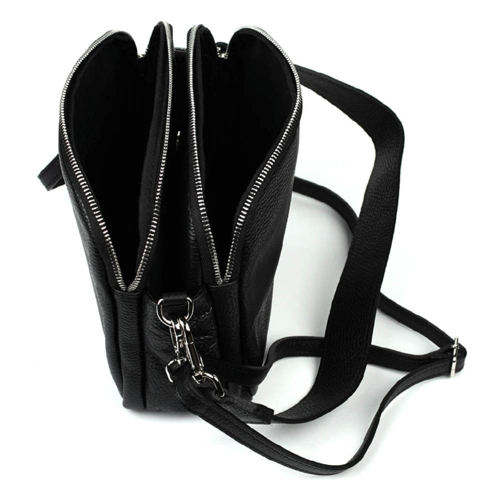 Шкіряна жіноча сумка Virginia Conti Italy - VC02807black — 2