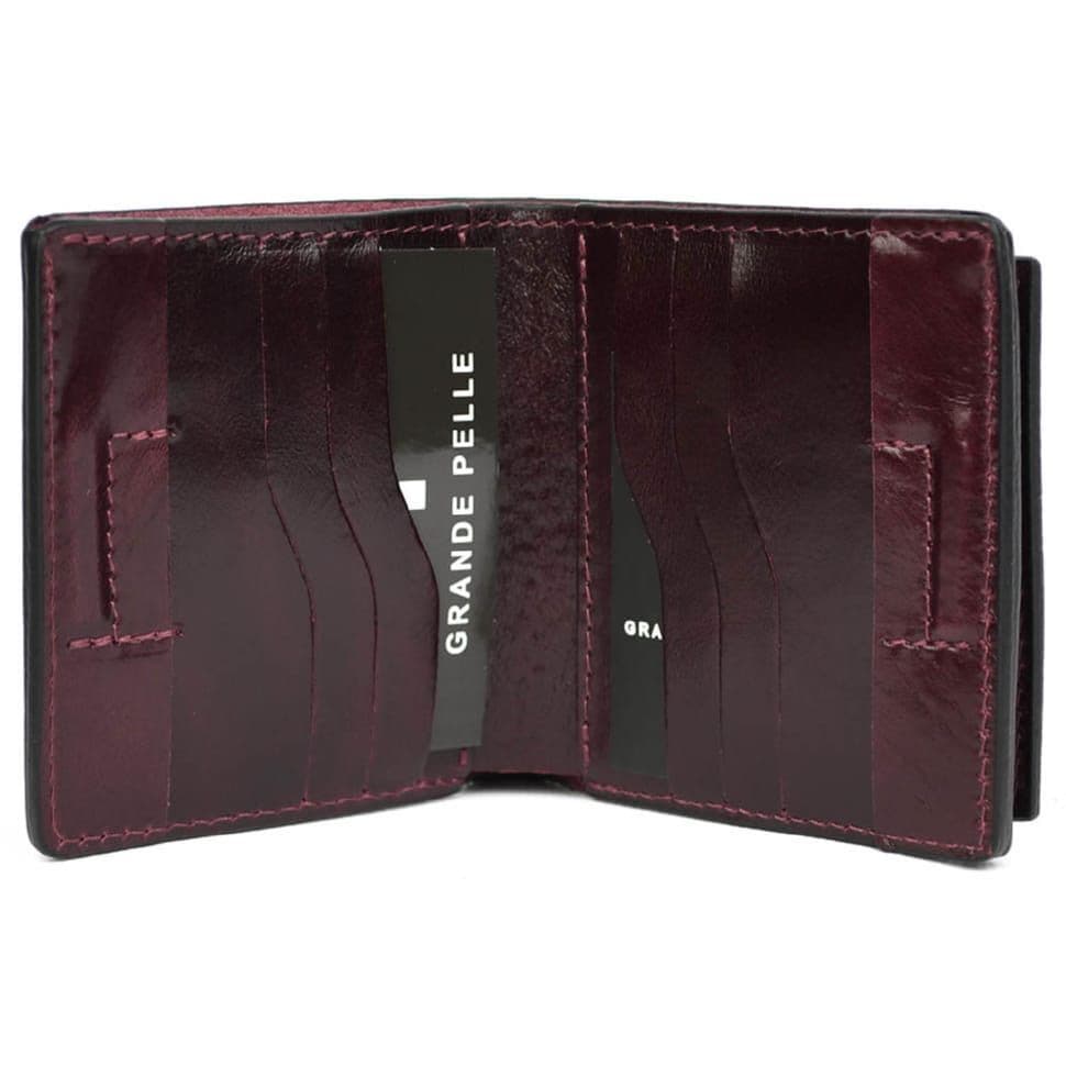 Портмоне Lettera с монетницей, бордовый Алькор Grande Pelle 537361 — 2