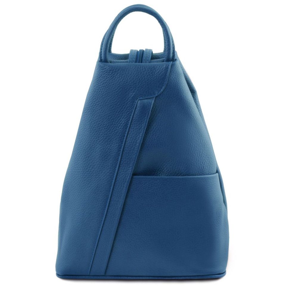 Кожаный мягкий итальянский рюкзак TL141881 Shanghai Tuscany (Denim)