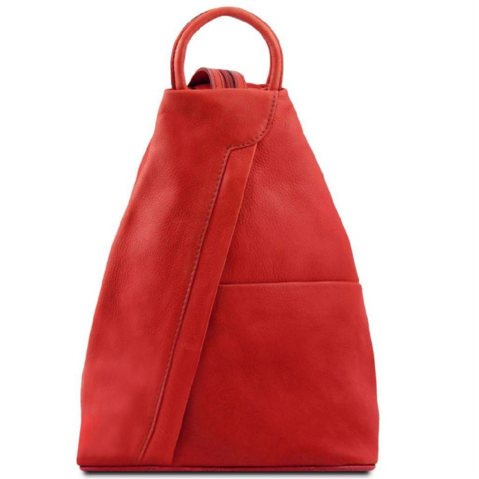 Кожаный рюкзак Tuscany Leather Shanghai TL140963 (Lipstick Red)