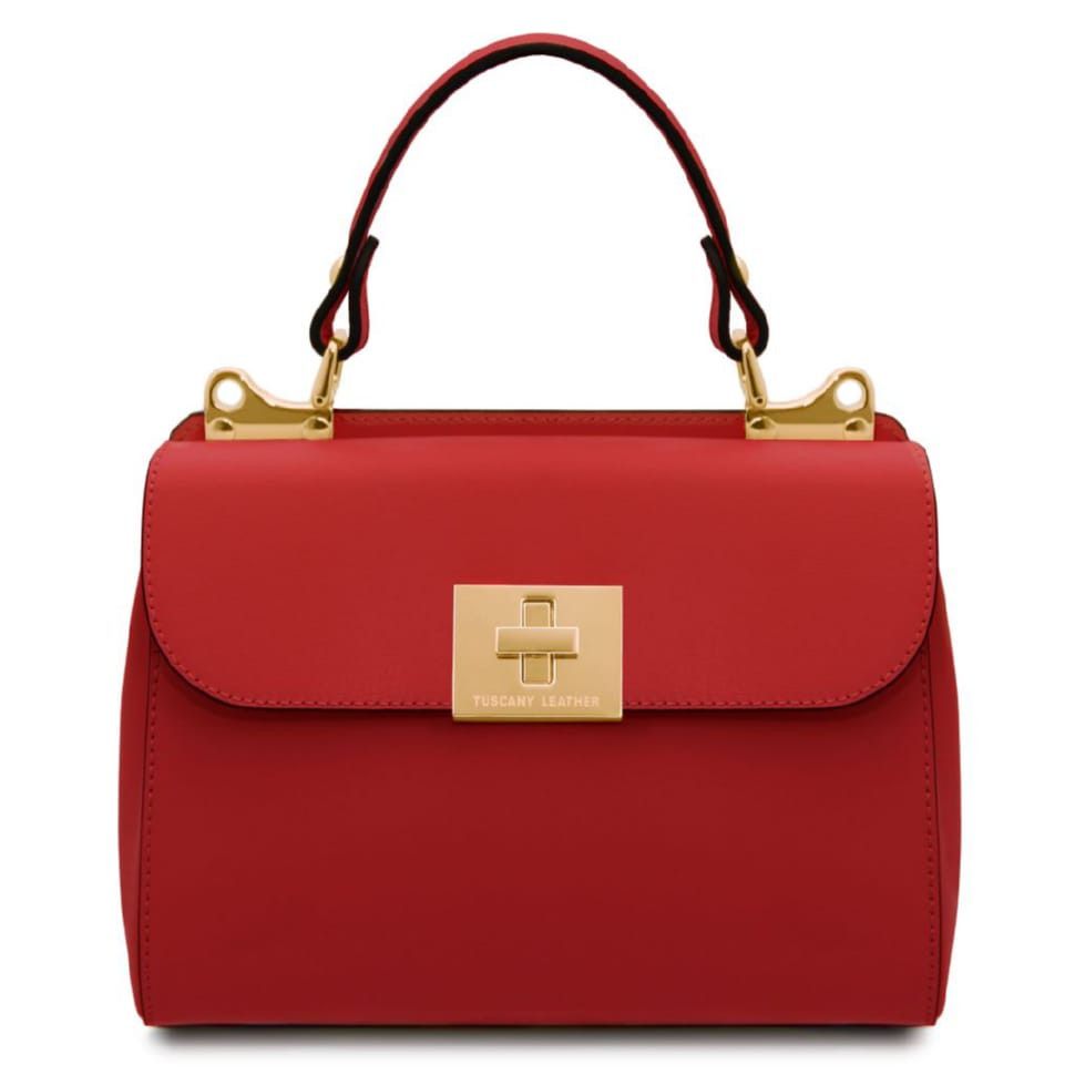 Женская кожаная сумка Италия Armonia Tuscany TL142286 (Lipstick Red)