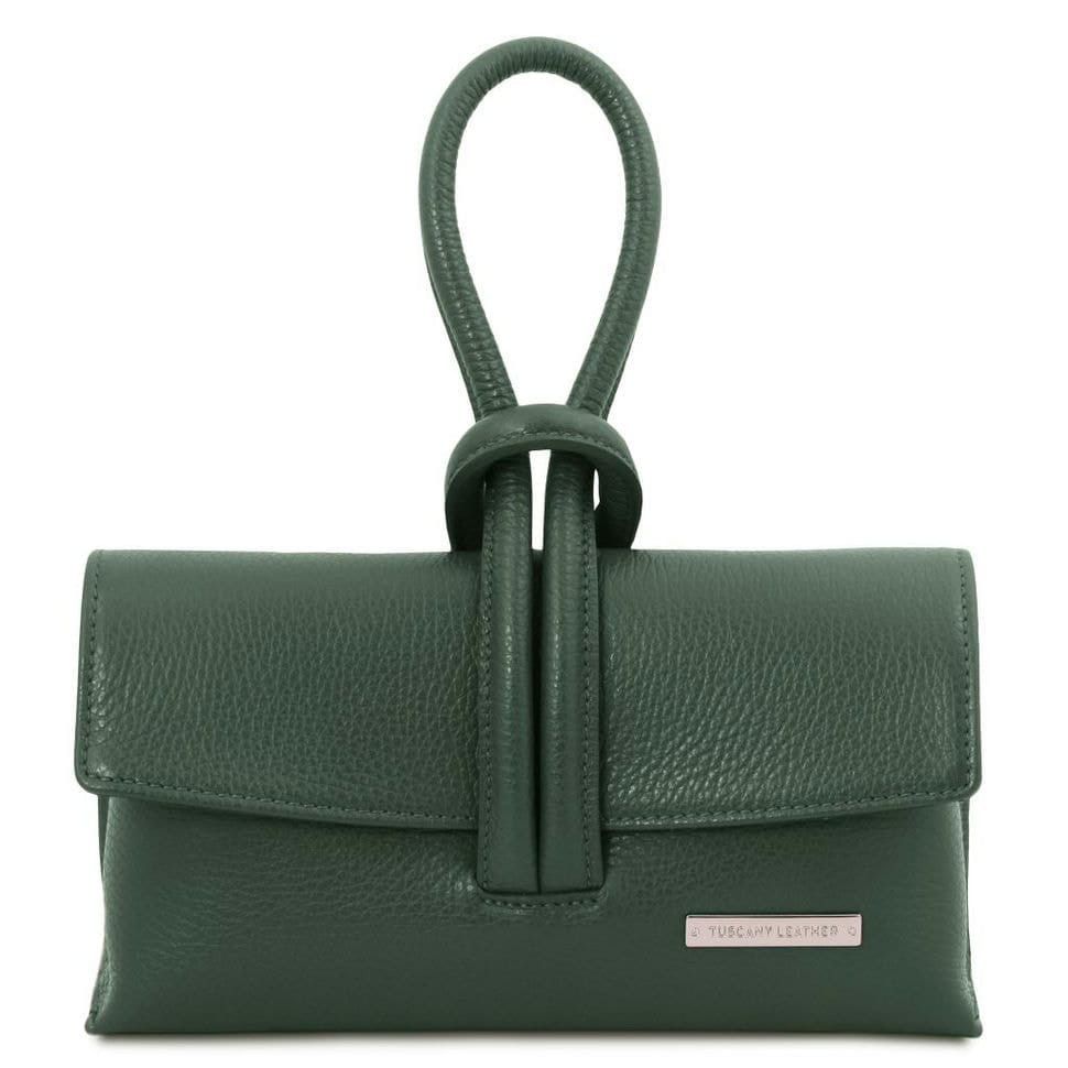 Клатч кожаный женский Tuscany TL141990 (Forest Green)