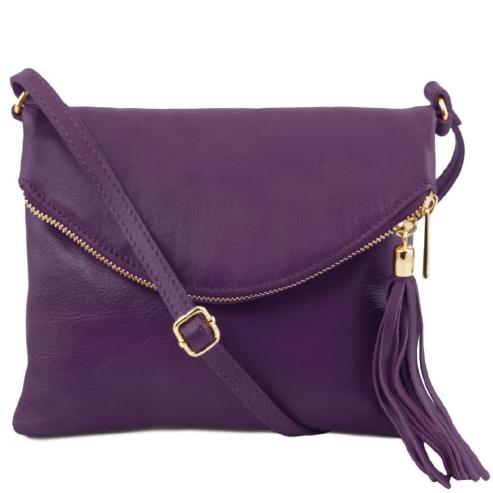 Женская кожаная сумка Tuscany Leather Young Bag TL141153 (Фиолетовый)