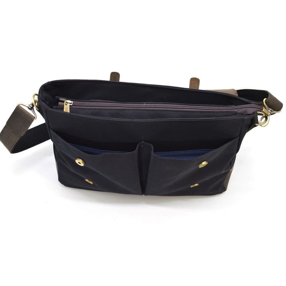 Чоловіча сумка-портфель з канваса і шкіри TARWA RCg-3960-3md — 4