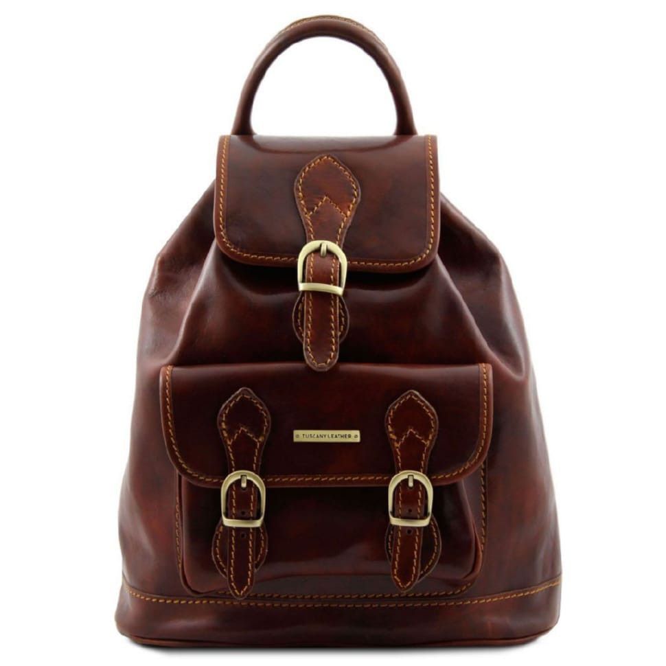 Кожаный рюкзак Tuscany Leather Singapore TL9039 (Коричневый)