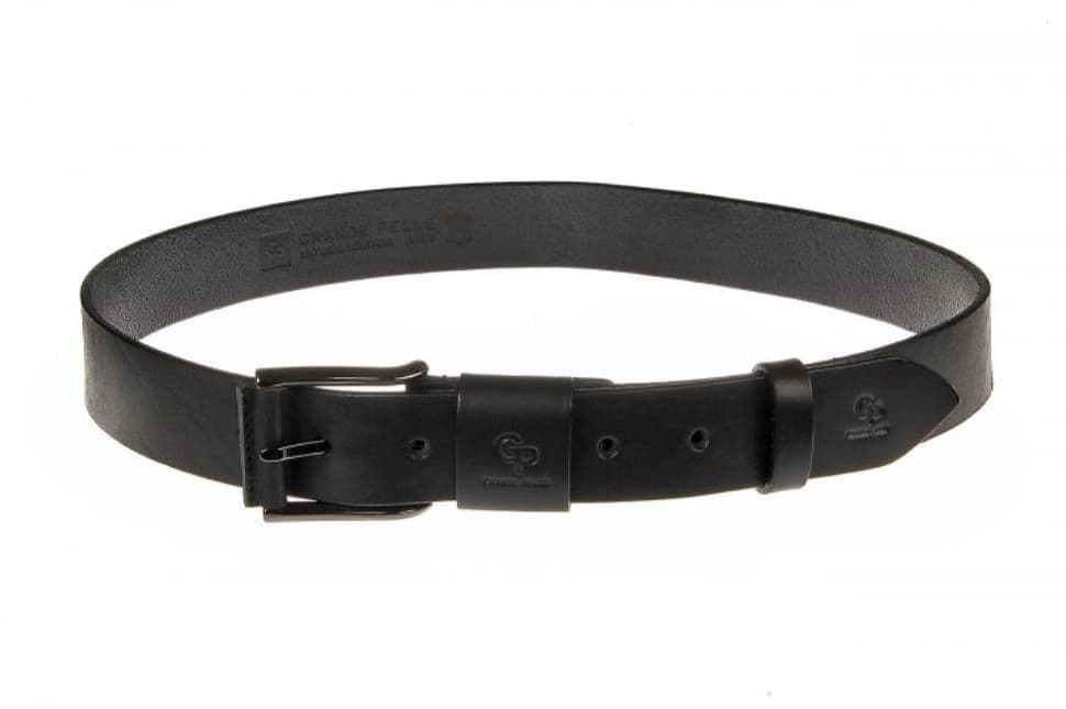 Шкіряний ремінь Calvin GP Grande Pelle чорний 40 мм унисекс 430013701 — 2