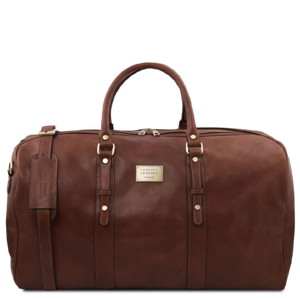 Francoforte Дорожная кожаная сумка weekender Tuscany TL142338 (Коричневый)