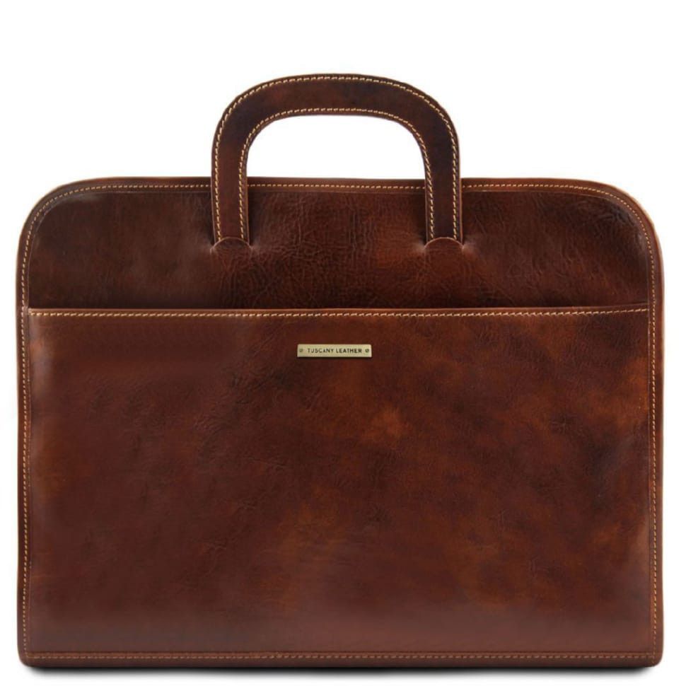 Мужская кожаная папка - портфель Tuscany Leather Sorrento TL141022 (Коричневый)