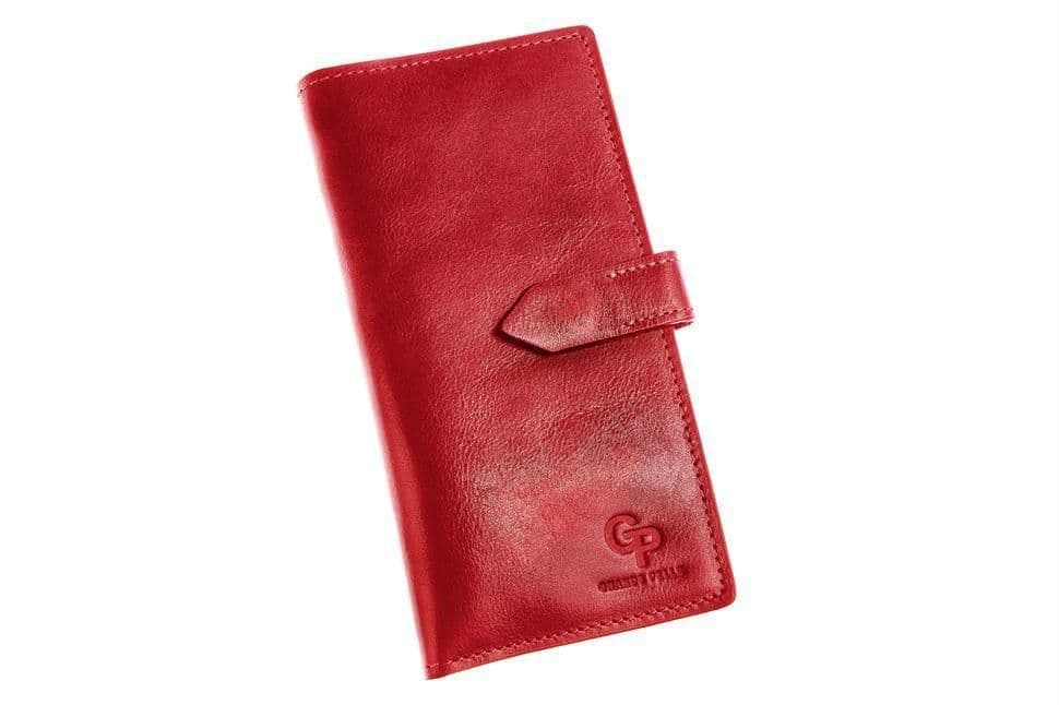 Портмоне, червоне жіноче з хлястиком Grande Pelle 524660 — 2