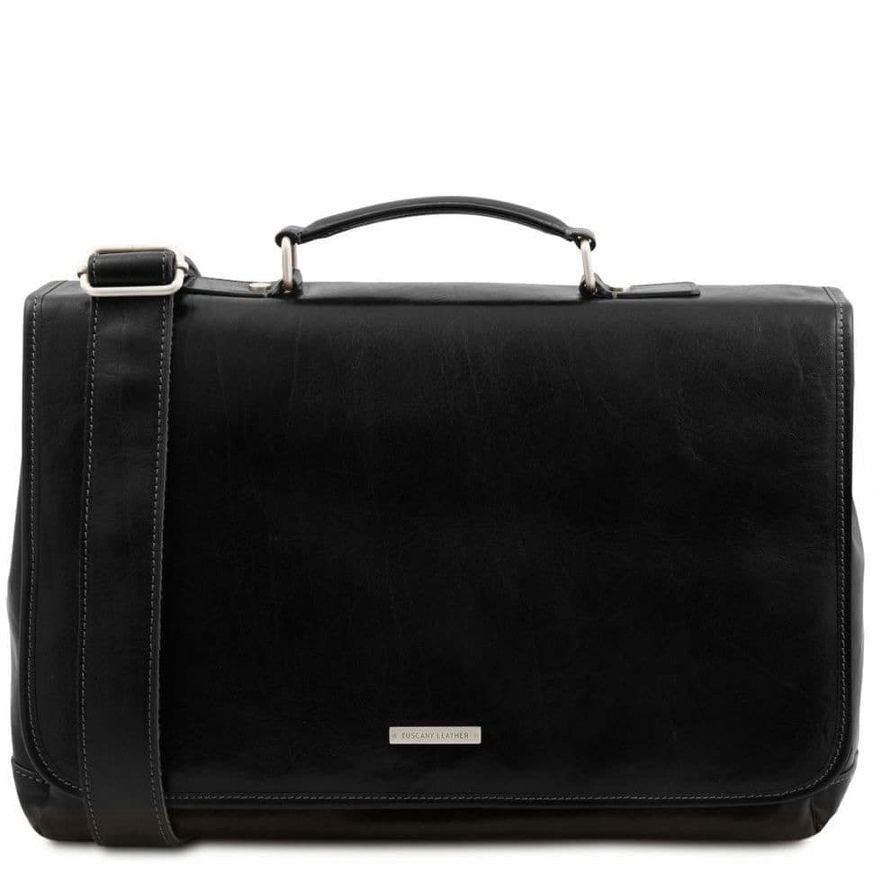 Шкіряна сумка портфель Mantova TL SMART TL142068 від Tuscany (чорний) — 2