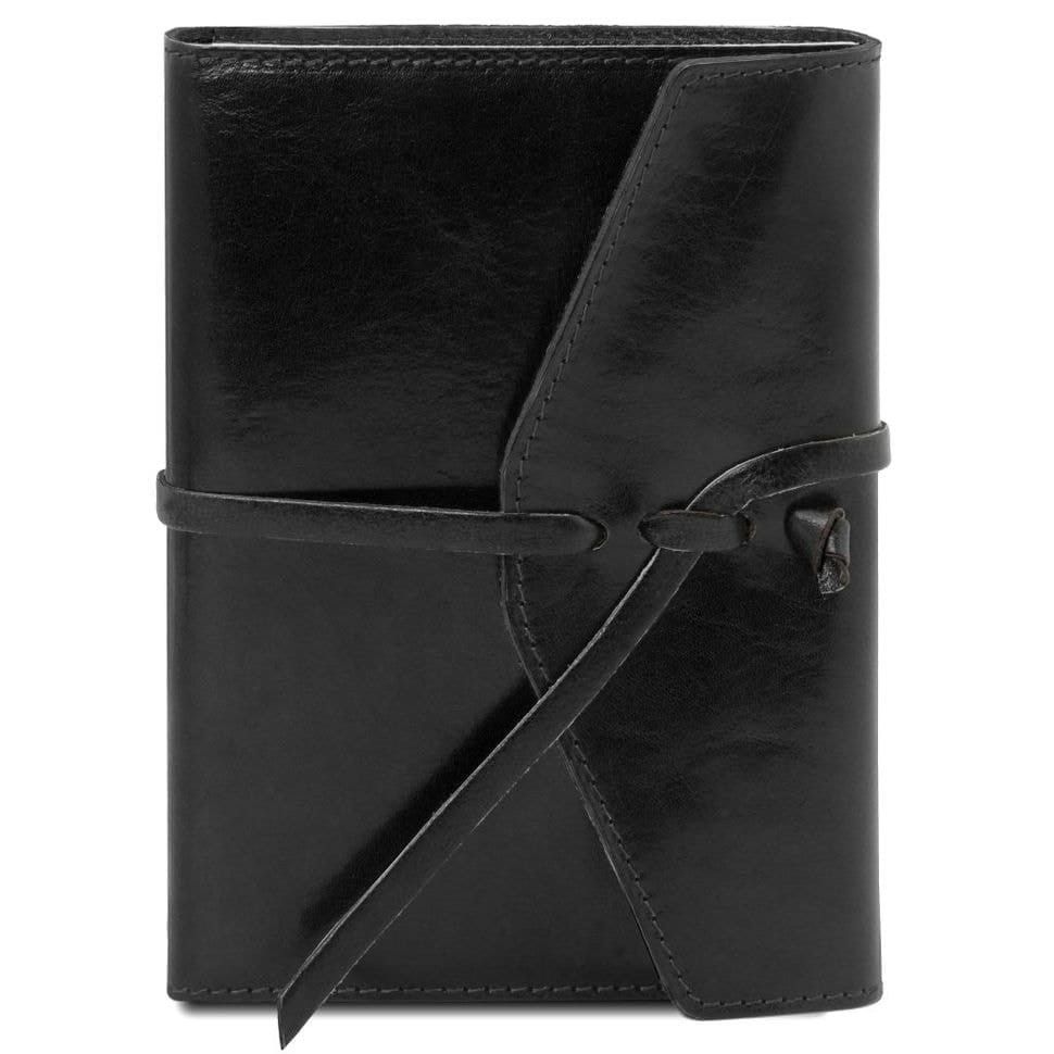 Кожаный блокнот на шнуровке Tuscany Leather TL142027  (Черный)