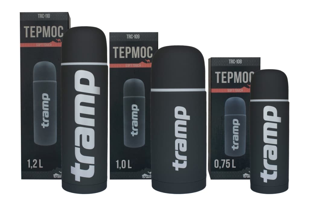 Термос TRAMP Soft Touch 1,2 л, Хакі — 1