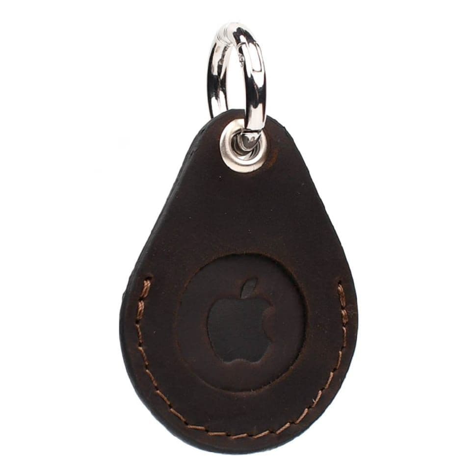 Шкіряний чохол тримач для Apple Air Tag коричневий Grande Pelle 463120 — 3