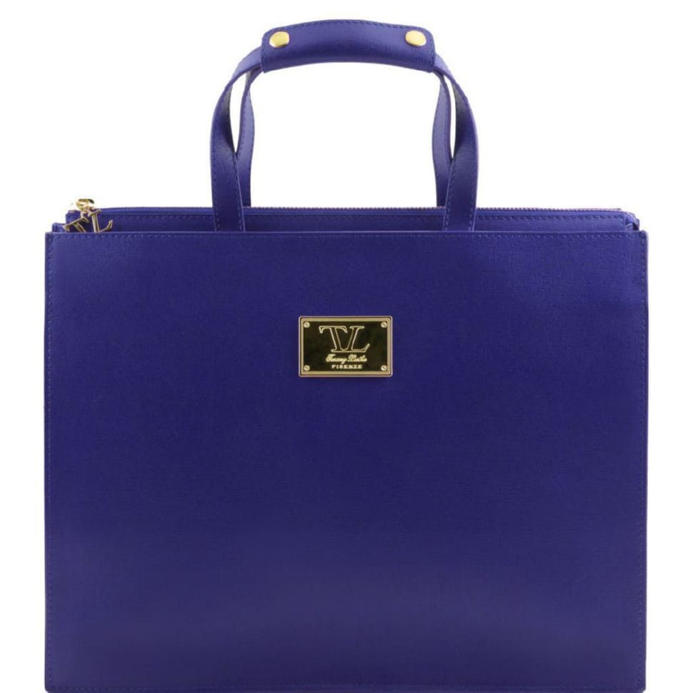 PALERMO - Женский кожаный портфель Tuscany Leather TL141369 (Синий)