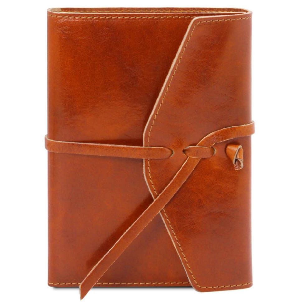 Кожаный блокнот на шнуровке Tuscany Leather TL142027  (Мед)