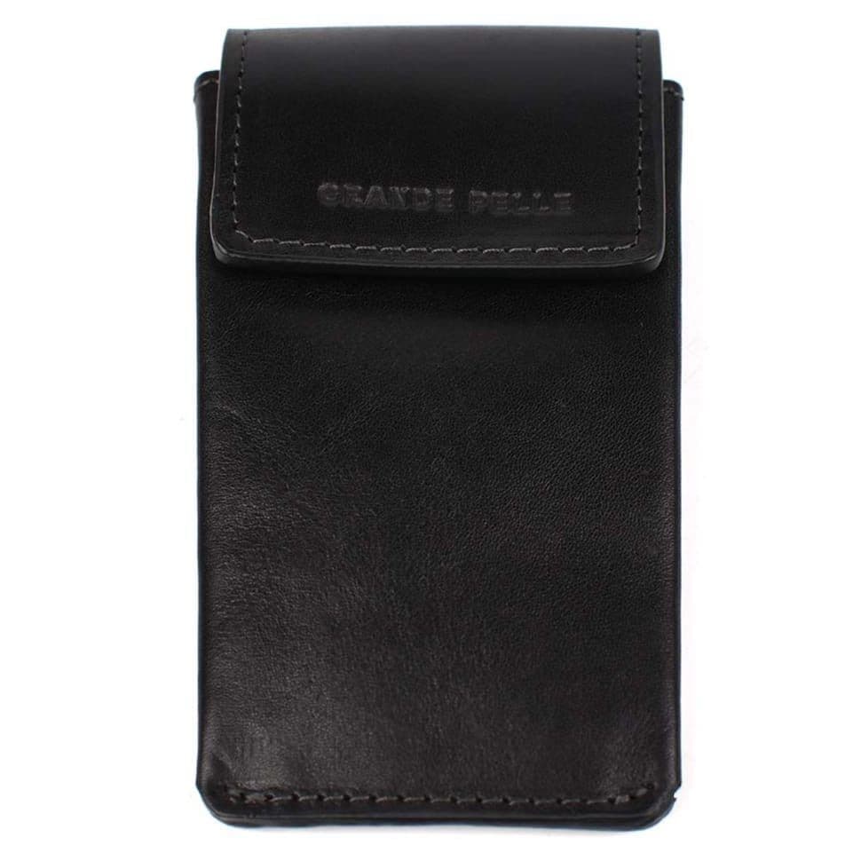 Ключниця шкіряна Grande Pelle 400610 чорна глянсова — 4