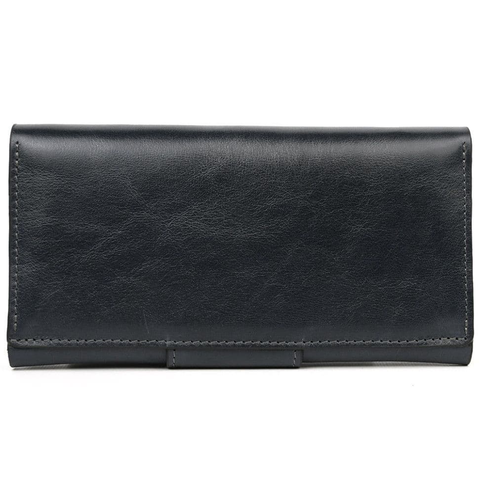 Портмоне Grande Pelle 533670 глянсова шкіра синє — 3