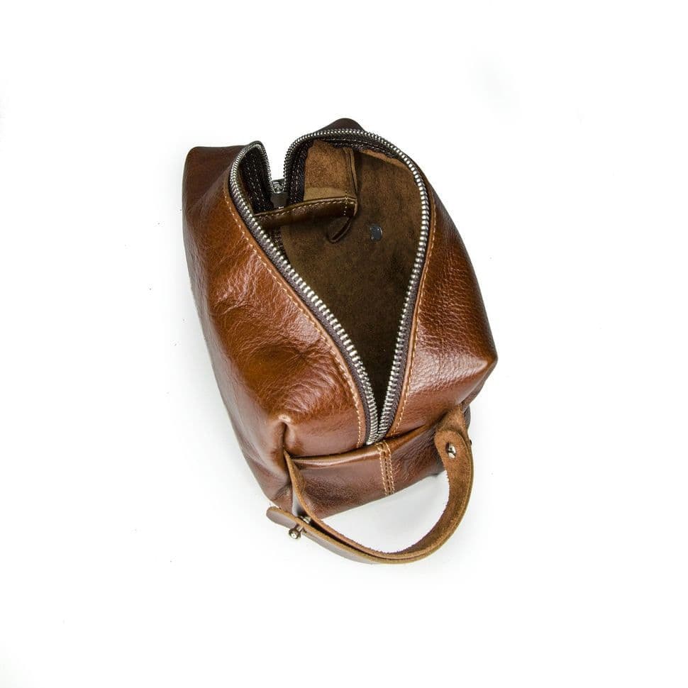 Чоловічий несесер косметичка Grande Pelle 803623 терракот — 2