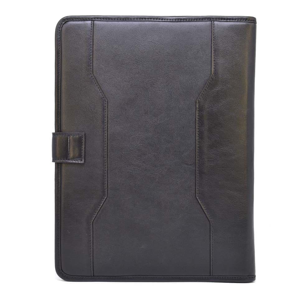 Кожаная папка портфолио открытого типа с хлястиком формата А5 А4 TARWA GA-2141-4lx — 3