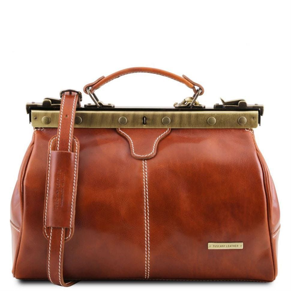 Кожаная сумка саквояж Tuscany Leather Michelangelo TL10038 (Мед)