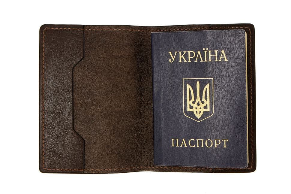 Обложка для паспорта, шоколад Grande Pelle 252620 — 2
