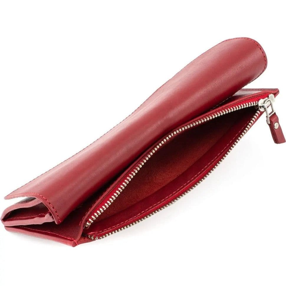 Портмоне жіноче шкіряне Elegante червоне Grande Pelle 514660 — 3