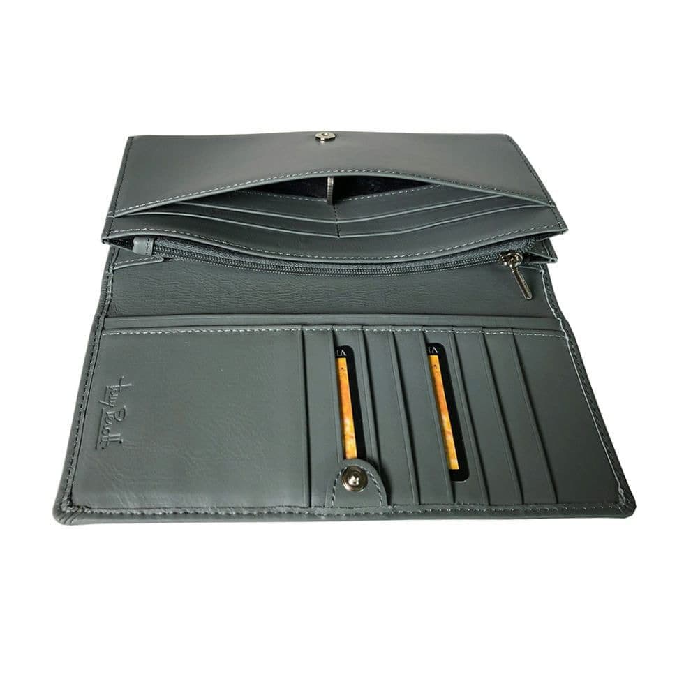 Портмоне шкіряне New Rainbow 3435 grigio сірий — 3