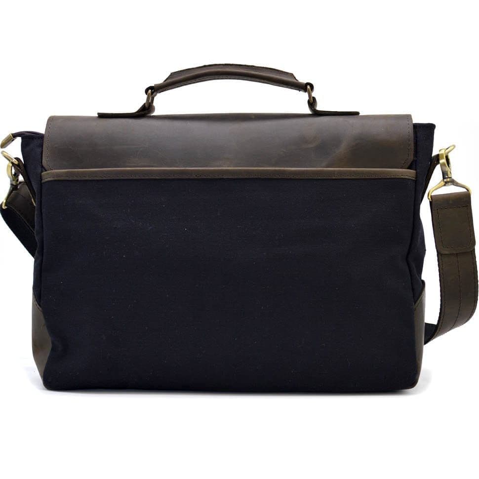 Чоловіча сумка-портфель з канваса і шкіри TARWA RCg-3960-3md — 3