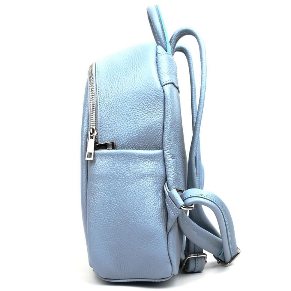 Шкіряний жіночий рюкзак блакитний Virginia Conti Italy - VC3964fblue — 3