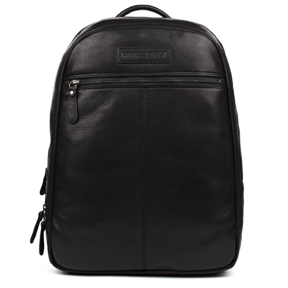 Большой кожаный рюкзак HILL BURRY HB4006A черный