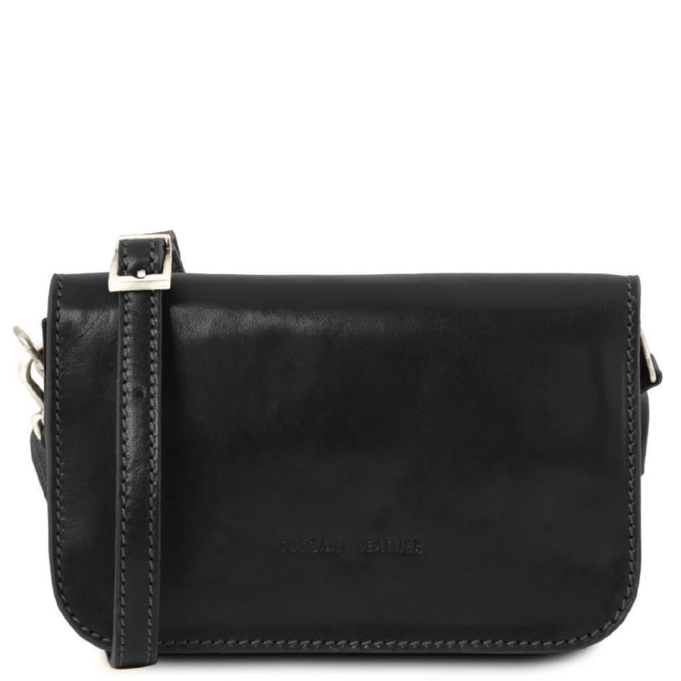 Женская кожаная сумка через плечо CARMEN TL141713 TUSCANY LEATHER (Черный)