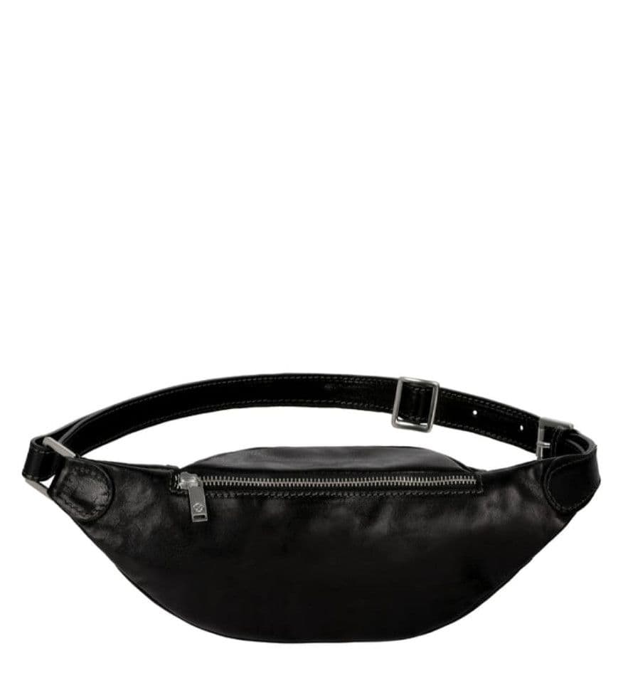 Женская кожаная сумка-слинг Belly Bag - Independent People - Черный цвет - Time Resistance 5225001W — 4