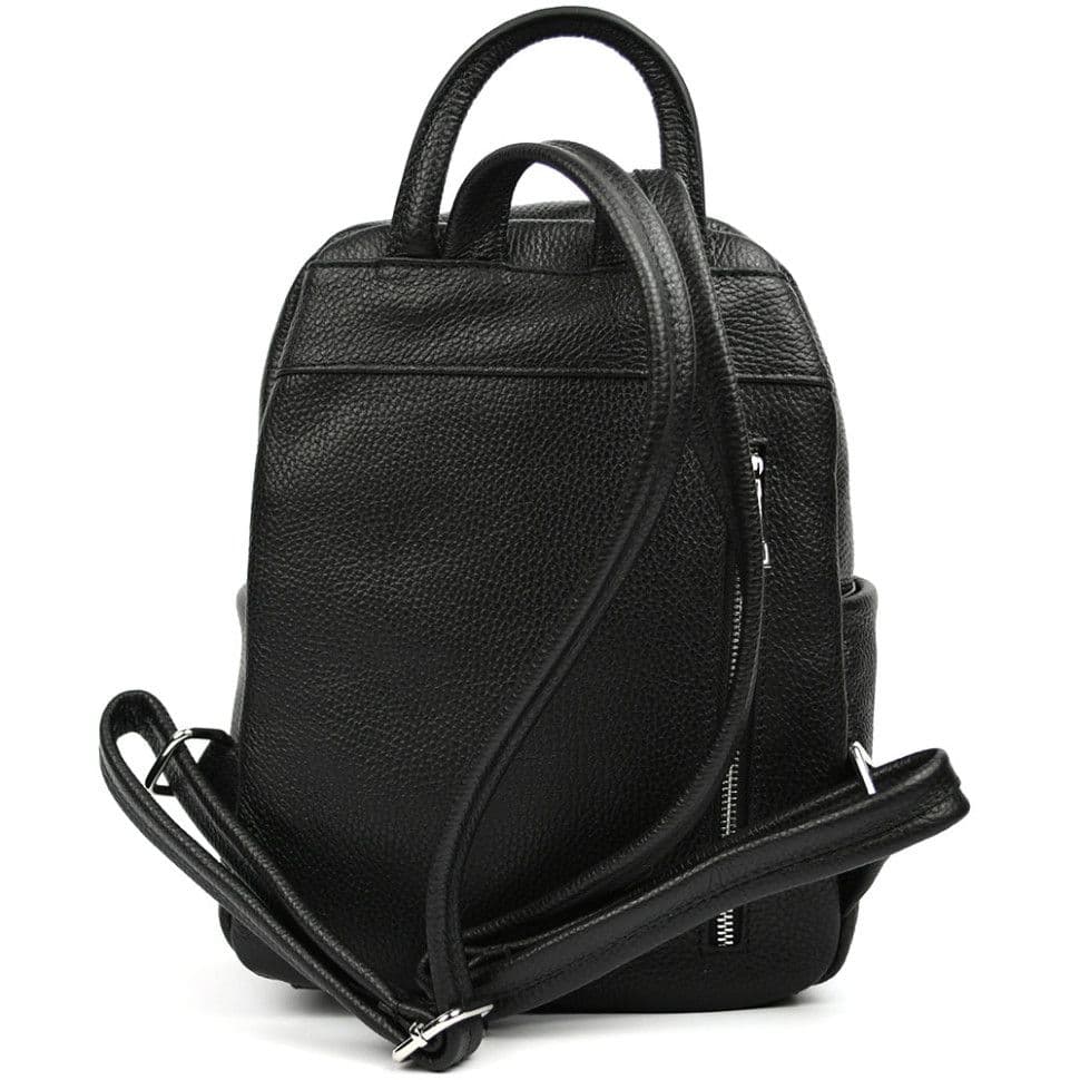Шкіряний жіночий рюкзак Virginia Conti Italy - VC3964fblack — 2