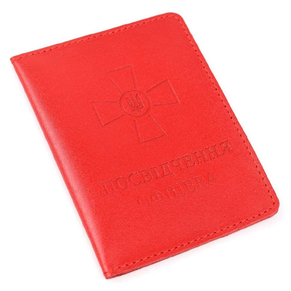 Шкіряна обкладинка для посвідчення офицера Limary Lim-3992GR червона — 3