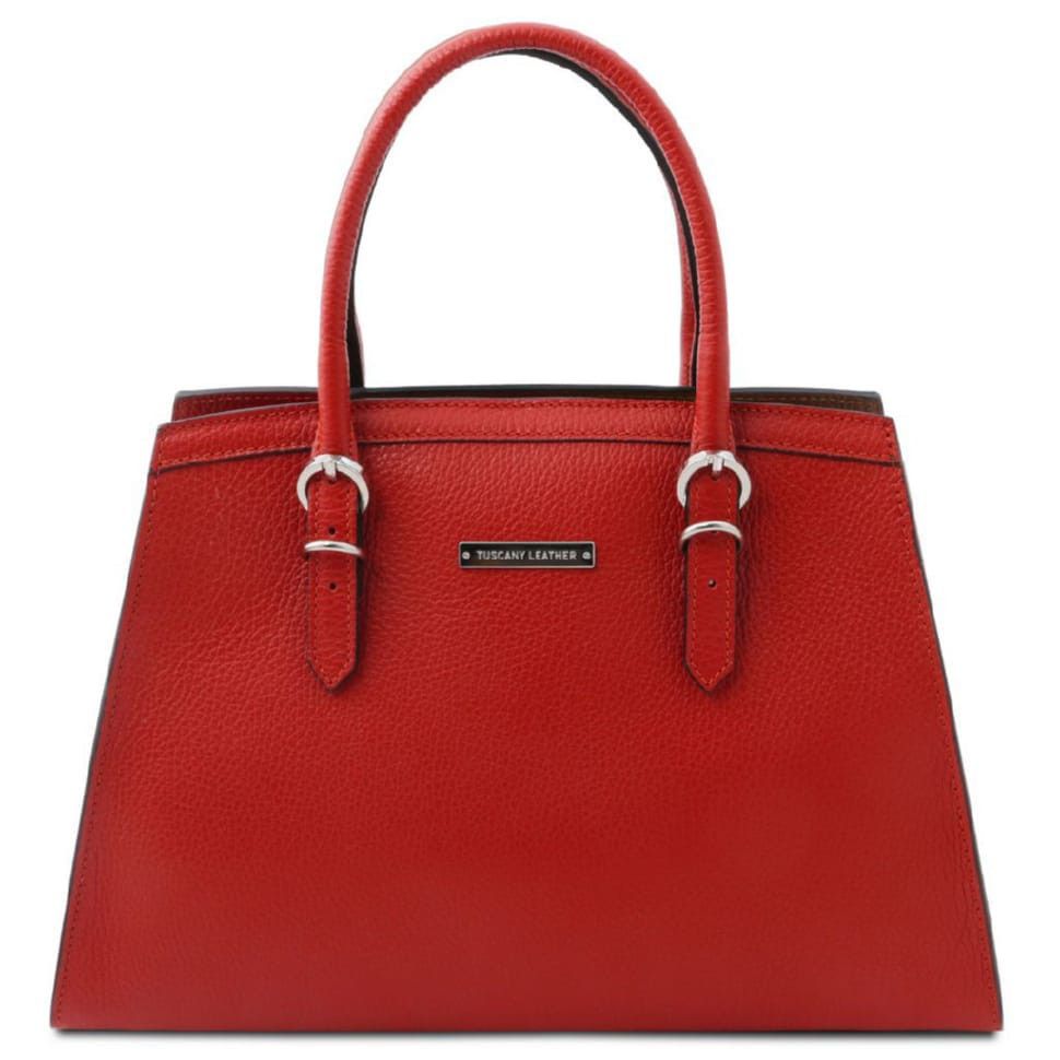 Итальянская кожаная сумка женская TL142147 Tuscany (Lipstick Red)