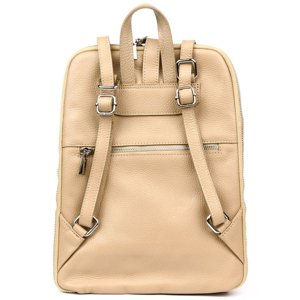 Шкіряний італійський рюкзак Firenze HB03334Beige бежевий — 2