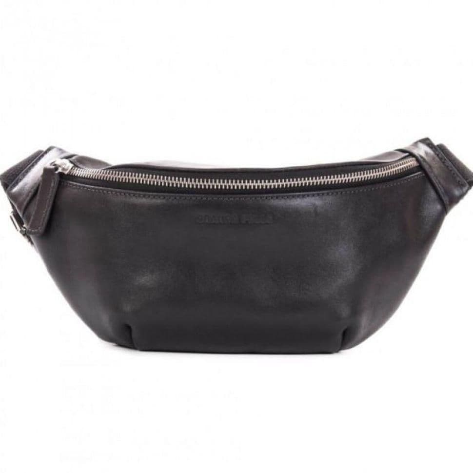 Шкіряна сумка на пояс бананка Grande Pelle 741610 — 3