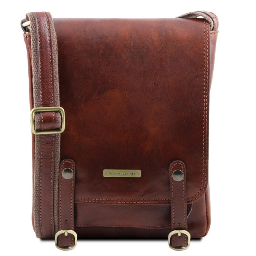 Сумка через плечо кожаная ROBY Tuscany TL141406 (Италия) (Коричневый)