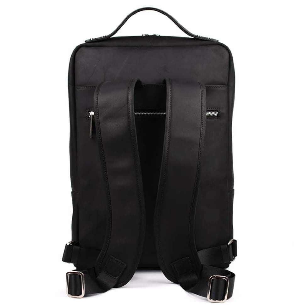 Шкіряний рюкзак для ноутбука 15" дюймов RA-1240-4lx у чорному crazy horse — 2