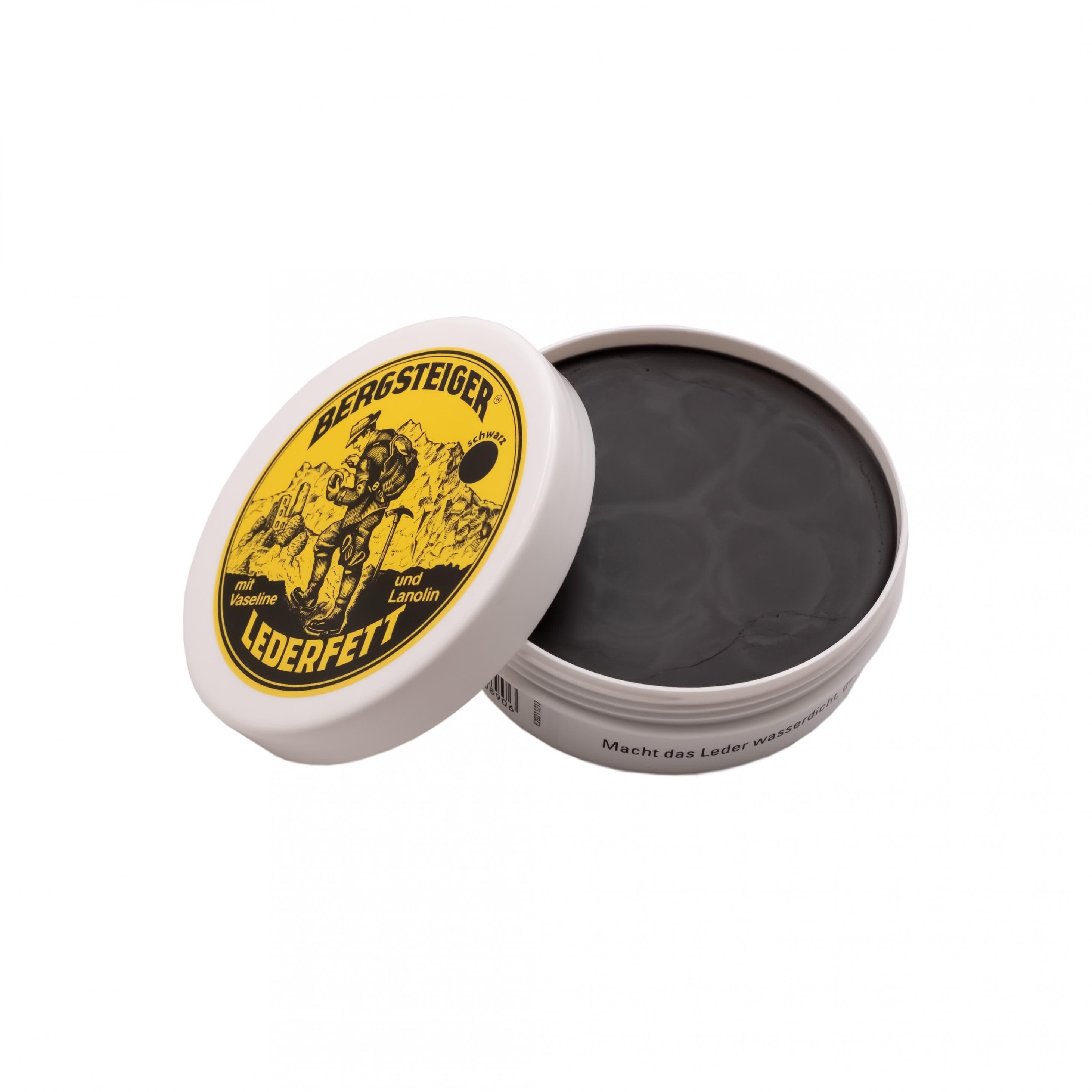 Водовідштовхуюче просочення для взуття HeySport Bergsteiger-Leather-Grease black 150 ml — 2