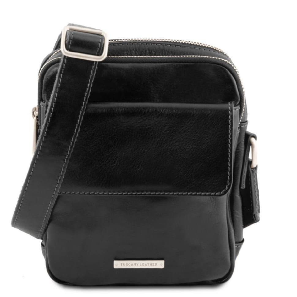 Сумка чоловіча шкіряна через плече LARRY TL141915 TUSCANY LEATHER (чорний) — 2