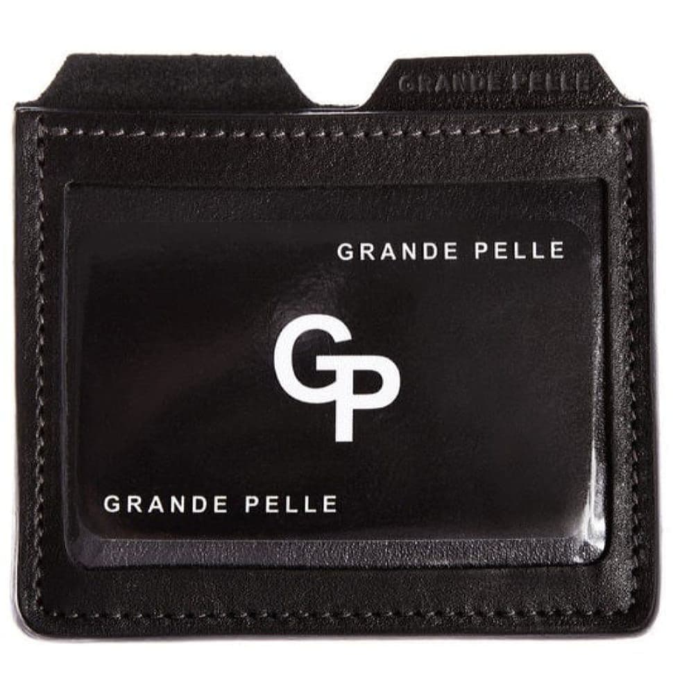 Кардхолдер Grande Pelle 307610 натуральна шкіра чорний колір — 3