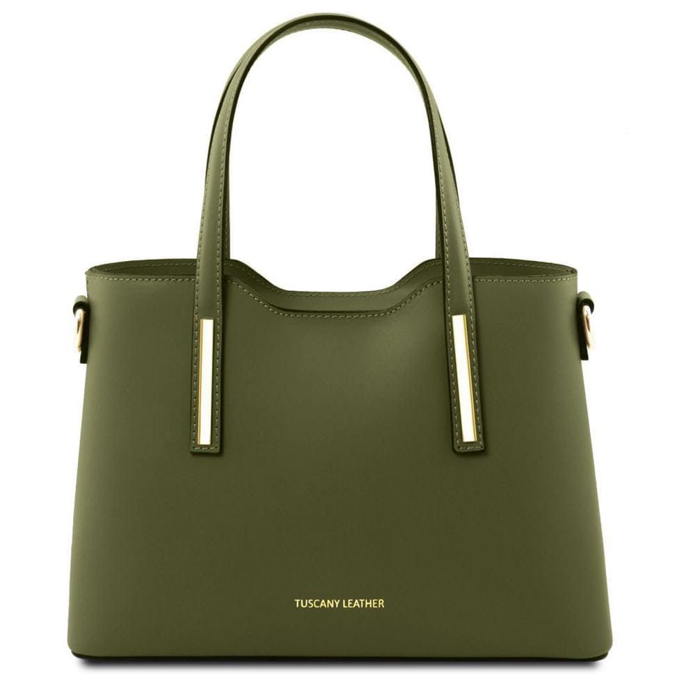 Стильная кожаная сумка для деловых леди Olimpia TL141521 - малый размер (Olive Green)