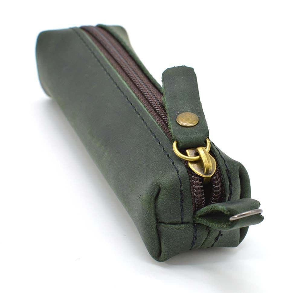 Шкіряна ключниця тубус TARWA Cylinder RE-cylin-001 зелена — 3