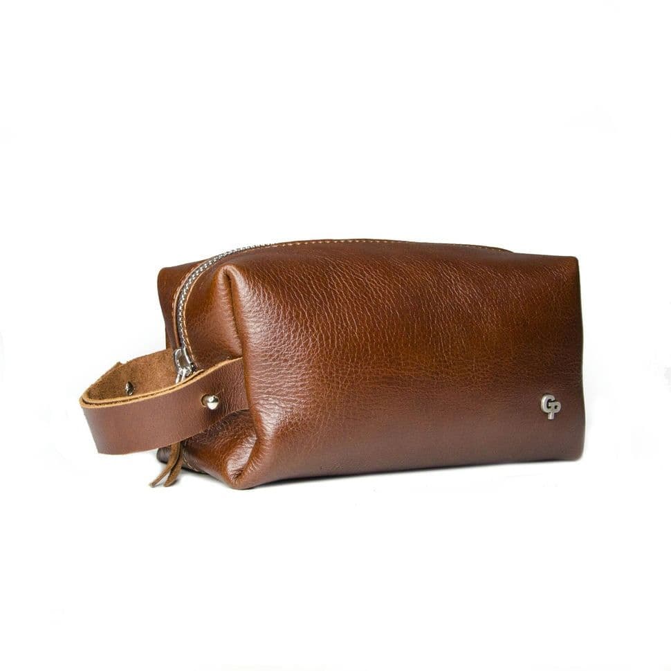 Чоловічий несесер косметичка Grande Pelle 803623 терракот — 3