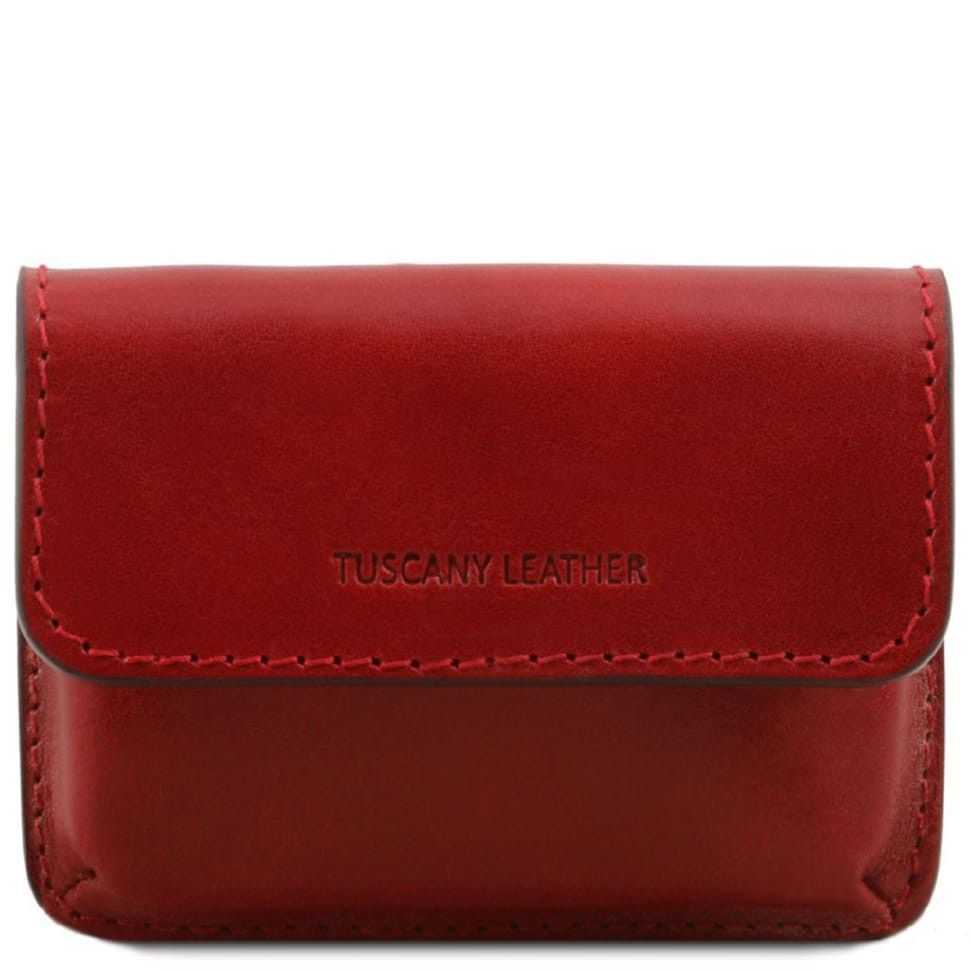 Эксклюзивный кожаный футляр для визиток Tuscany TL141378 (Красный)