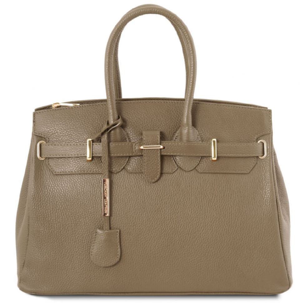TL Bag Кожаная сумка женская Tuscany TL141529 (Темный серо-коричневый)