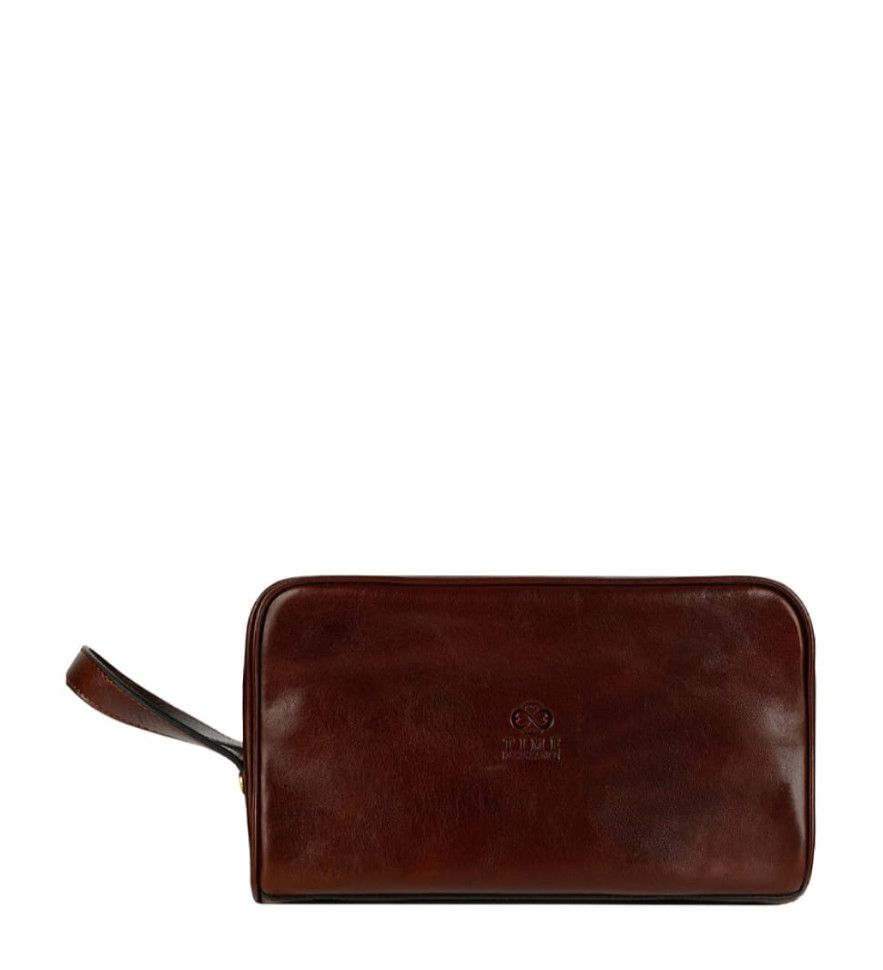 Женская кожаная косметичка Dopp Kit - All the Kings Men -  Коричневый цвет - Time Resistance 5196901W