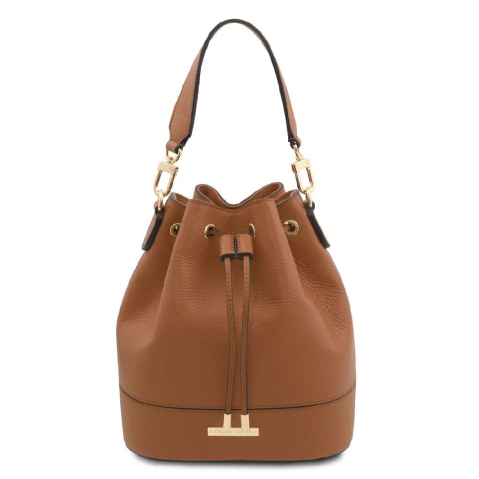 Женская сумка - ведро TL142146 (bucket bag) от Tuscany (Коньяк)