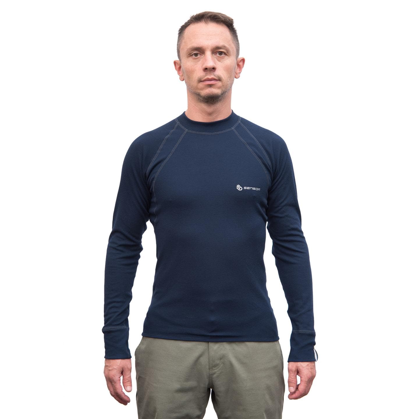 Термофутболка чоловіча Sensor Double Face LS deep blue 23200059, SM11DF-deepblue-XXL — 3